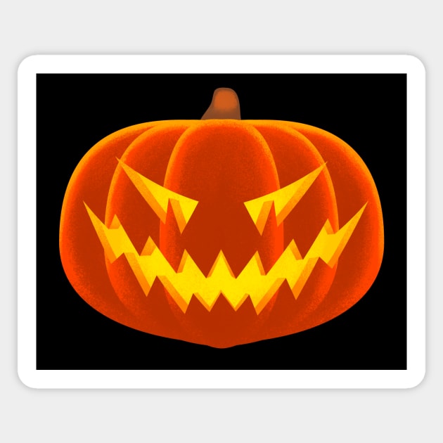 Spooky Pumpkin Sticker by tommartinart